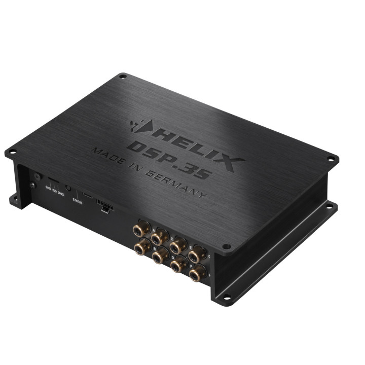 HELIX DSP.3S - Il Migliore Processore Audio Hi-Res 8 Canali - Vista superiore inclinata