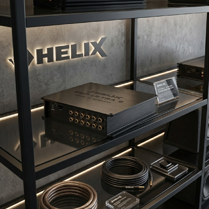 Helix DSP ULTRA S - Processore di Segnale Car Audio 12 Canali - Scaffale Audiobay