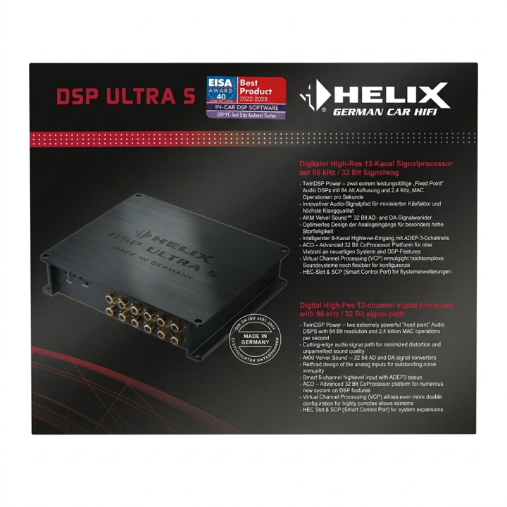Helix DSP ULTRA S - Processore di Segnale Car Audio 12 Canali - Scatola